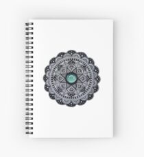 Cuaderno de espiral Mandala de mármol verde