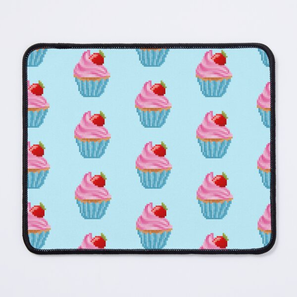 Item preview, Retro Pixel Strawberry Frosted Cupcake designed and sold by 8BitTrip.