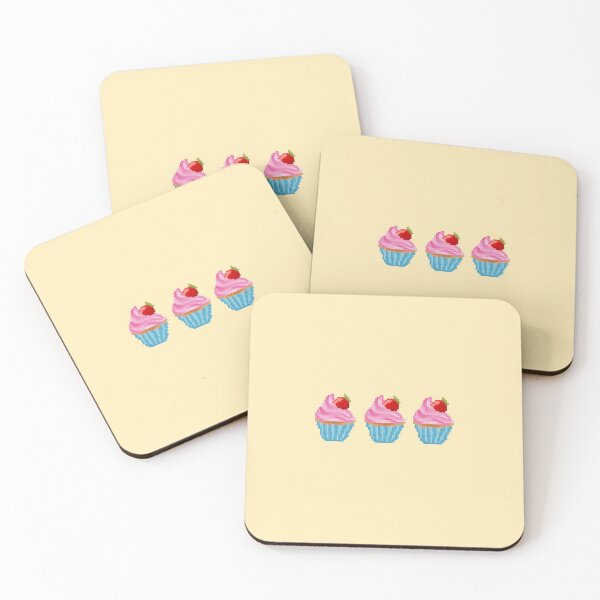 Item preview, Retro Pixel Pink Frosted Cupcakes designed and sold by 8BitTrip.