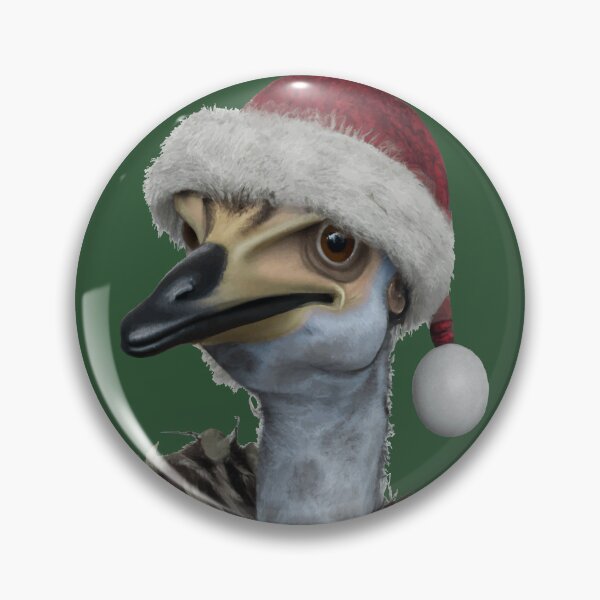 Item preview, Cute Australian Emu Wearing A Festive Holiday Hat designed and sold by taiche.