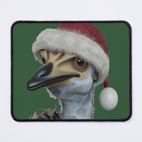 Item preview, Cute Australian Emu Wearing A Festive Holiday Hat designed and sold by taiche.