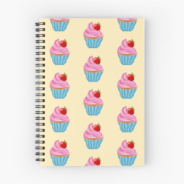 Item preview, Retro Pixel Strawberry Frosted Cupcakes designed and sold by 8BitTrip.