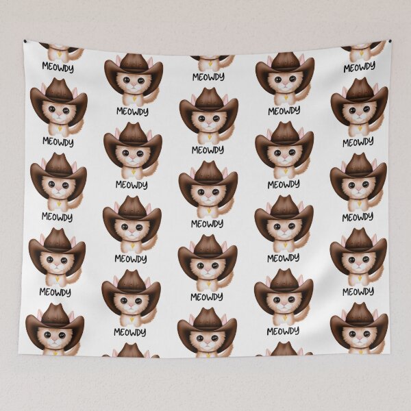 Item preview, Meowdy cat Cowboy cowgirl T-shirt designed and sold by Nerdygirlteez.