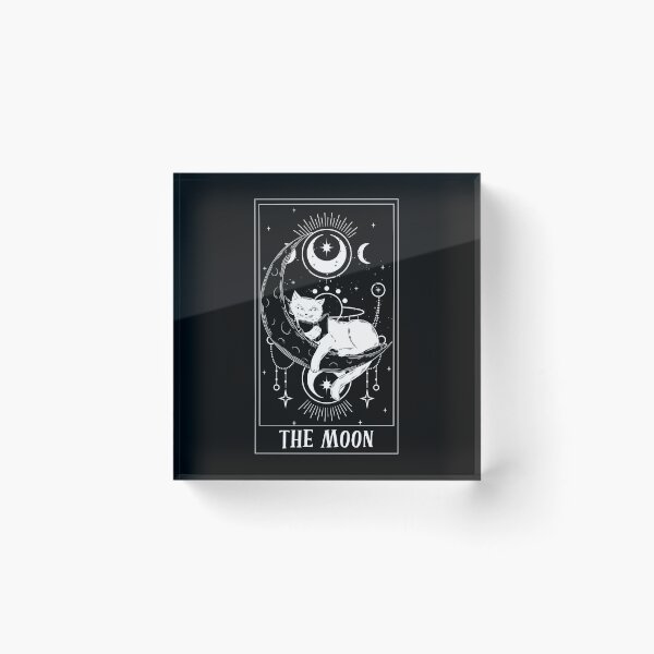 Item preview, The Moon Tarot Card Funny Cat Tarot Card A Tarot Cartomancy designed and sold by Nessshirts.