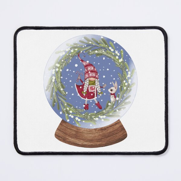 Item preview, Snow Globe Christmas Gnome Girl with a Candy Canes 2 designed and sold by TasimaDesign.