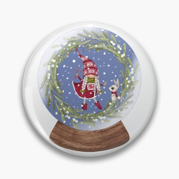 Item preview, Snow Globe Christmas Gnome Girl with a Candy Canes 2 designed and sold by TasimaDesign.