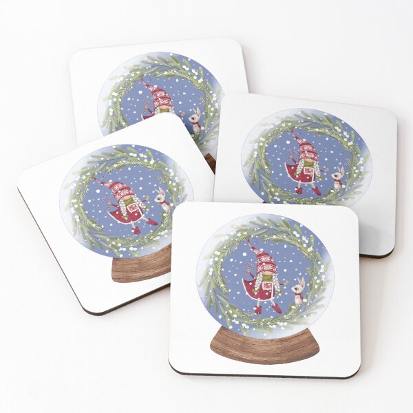 Item preview, Snow Globe Christmas Gnome Girl with a Candy Canes 2 designed and sold by TasimaDesign.