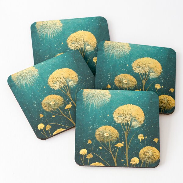 Item preview, Dandelions Underwater - Surreal submarine lanscape from the series "Flowers of the Abyss" designed and sold by pocomoto illustrations.