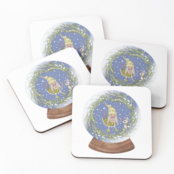 Item preview, Snow Globe Christmas Gnome Girl with a Candy Canes 3 designed and sold by TasimaDesign.