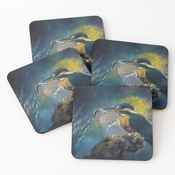 Item preview, Kingfisher and fish designed and sold by WildBirdArt.