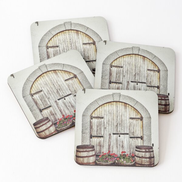 Item preview, Wine Barrels Flowers Barn Door designed and sold by Duncan-Mac.
