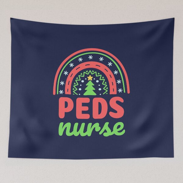 Item preview, Peds Nurse Pediatric Nursing Christmas Boho Rainbow designed and sold by jaygo.