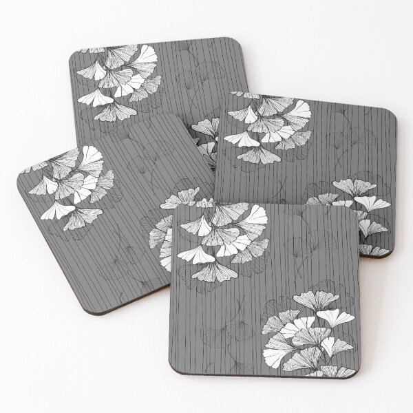 Item preview, Gingko Leaves Gray designed and sold by bloodberi.