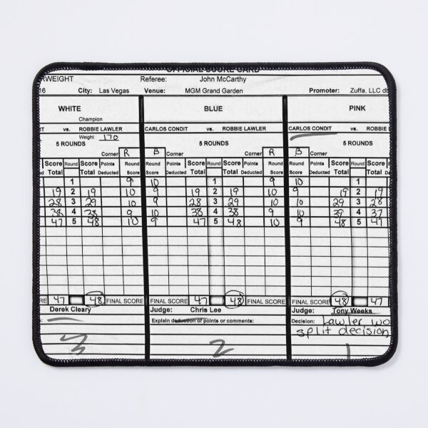 Item preview, Robbie Lawler vs Carlos Condit Scorecard designed and sold by SavageRootsMMA.
