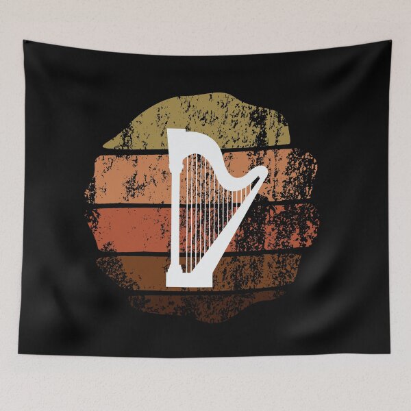Item preview, retro harp 2 designed and sold by piesdesignart.