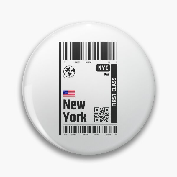 Item preview, NEW YORK NYC Flight Ticket designed and sold by tshirtsandme.