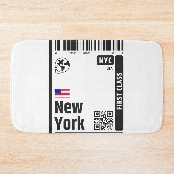Item preview, NEW YORK NYC Flight Ticket designed and sold by tshirtsandme.