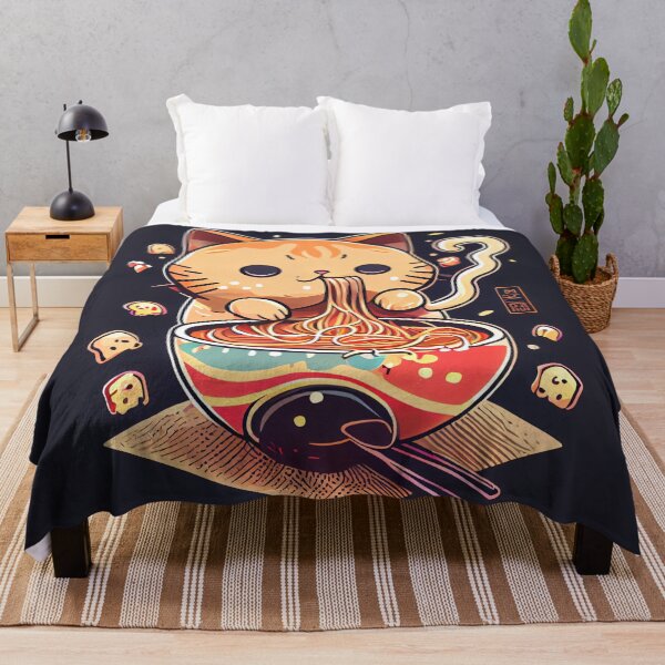 Item preview, Japanese Cat eating Ramen Noodles Cuteness! Yummy! designed and sold by The-Dark-Art.