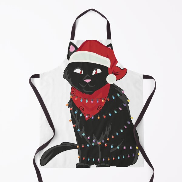Item preview, Santa Black Cat Tangled Up In Christmas Tree Lights Holiday designed and sold by E-KaLsshop.