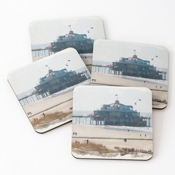 Item preview, watercolor of jetty of Blankenberge designed and sold by FotoMahieu.