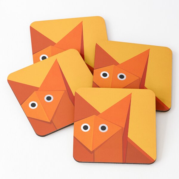 Item preview, Kawaii Cute Origami Fox Geometric Art designed and sold by Boriana Giormova.