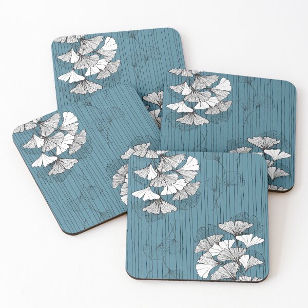 Item preview, Ginkgo Leaves Blue designed and sold by bloodberi.