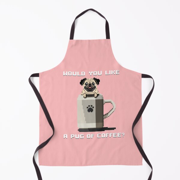 Item preview, Would You Like a Pug of Coffee? (Light Pink) designed and sold by PixelByFatbeard.