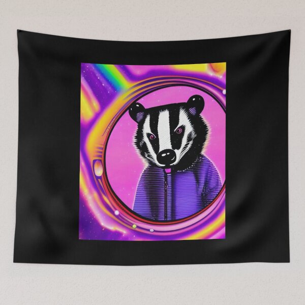 Item preview, Trippy psychedelic badger animal art designed and sold by Neo-Expression.