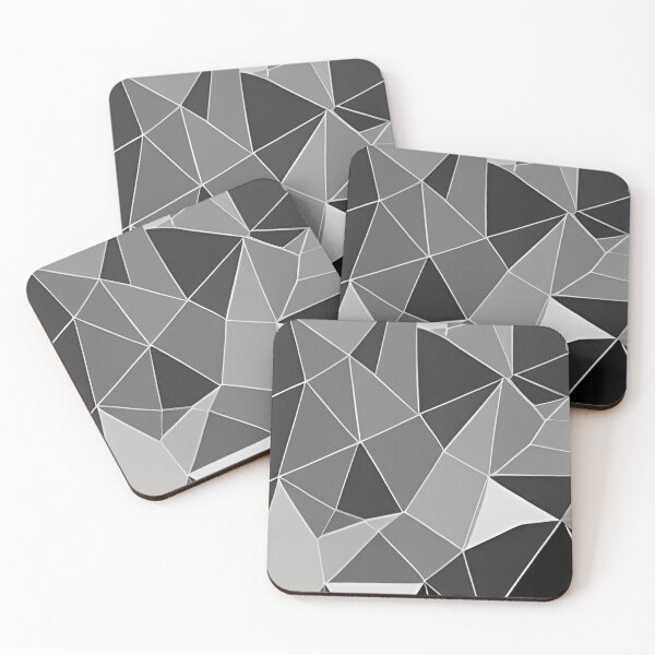 Item preview, falling triangles in shades of gray with white details designed and sold by I-A-Troy.