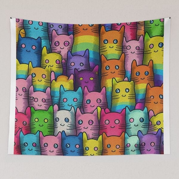 Item preview, Rainbow Colored Cats designed and sold by Uday24.