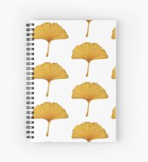 Ginkgo biloba leaf, yellow Spiral Notebook