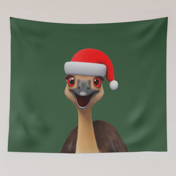 Item preview, Santas Aussie Helper - Cute Christmas Emu designed and sold by taiche.