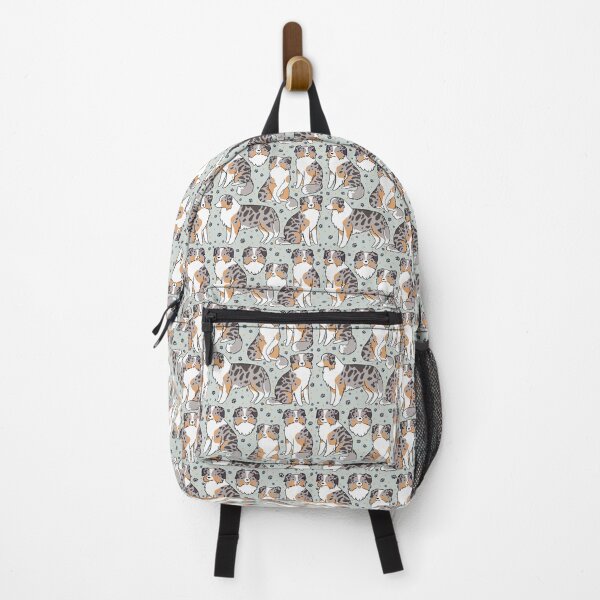 Item preview, Cute Australian Shepherd illustration pattern designed and sold by Yarafantasyart.