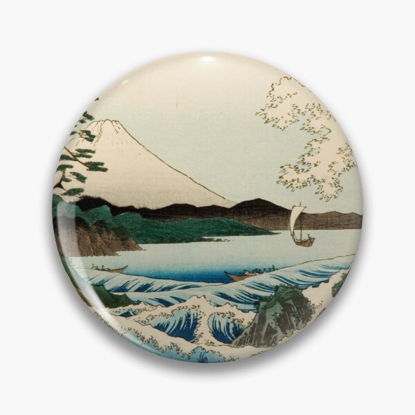 Item preview, Vintage Japanese art Sea with Mount Fuji Ando Hiroshige designed and sold by NamiDigitalArts.