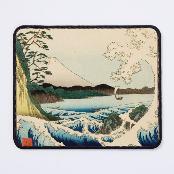 Item preview, Vintage Japanese art Sea with Mount Fuji Ando Hiroshige designed and sold by NamiDigitalArts.