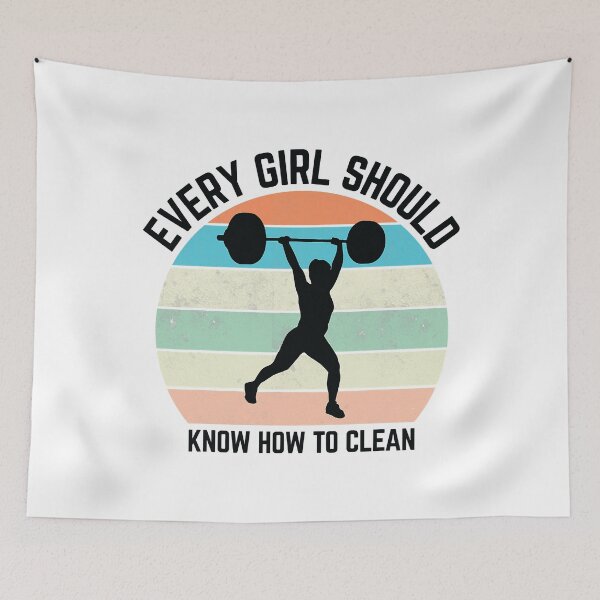 Item preview, Every Girl Should Know How To Clean Weight Lifting designed and sold by GeorgiHeyward.
