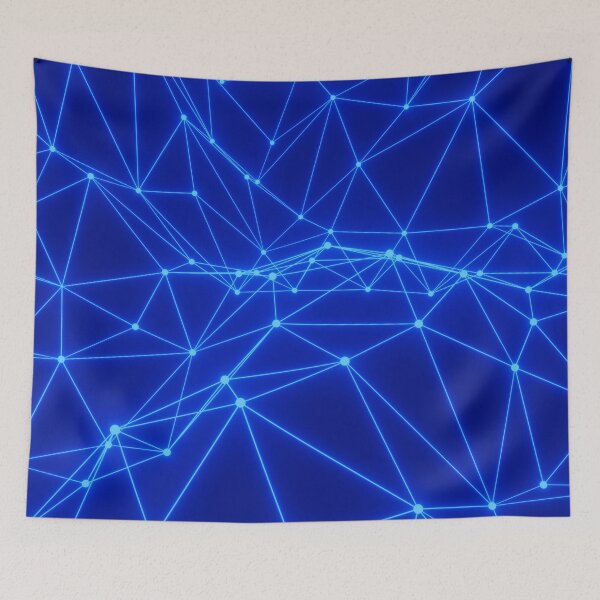 Item preview, Blue plexus Background designed and sold by PotluckPrints.