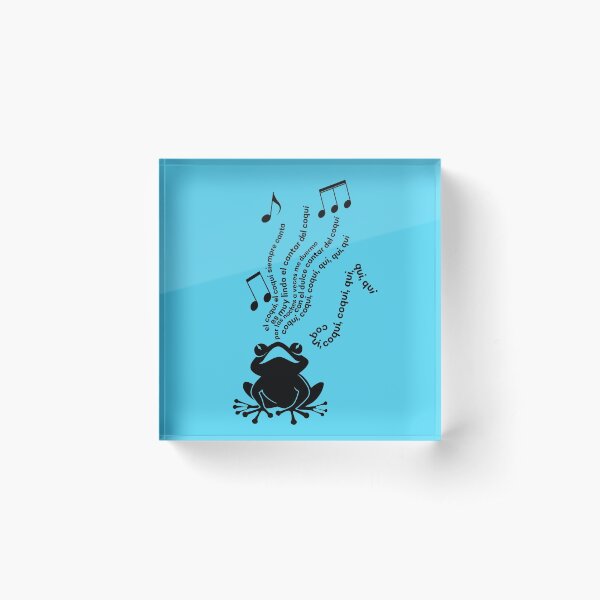 Coquí, qui, qui, qui Song Acrylic Block
