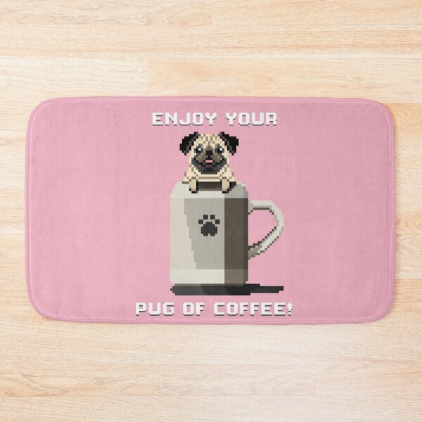 Item preview, Enjoy Your Pug of Coffee! (Cupid) designed and sold by PixelByFatbeard.