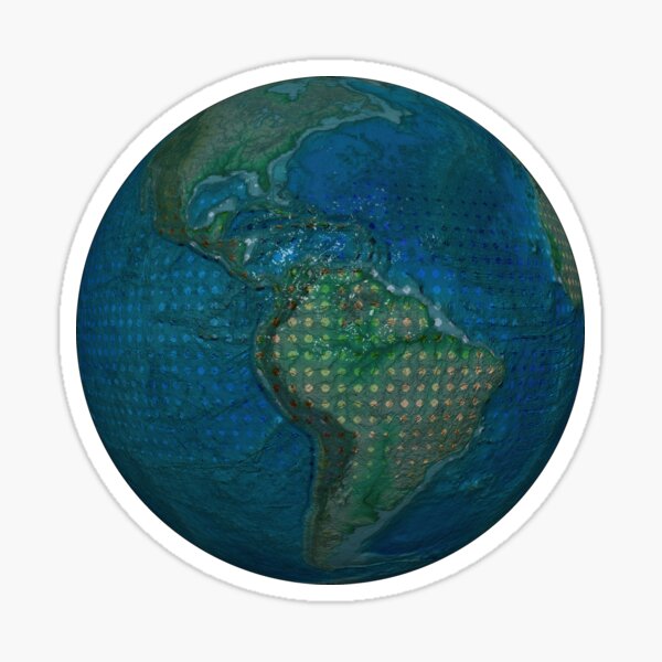 Earth Planet Wall Decal World Globe Vinyl Sticker Biodiversity