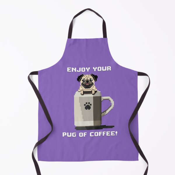 Item preview, Enjoy Your Pug of Coffee! (Lilac Bush) designed and sold by PixelByFatbeard.