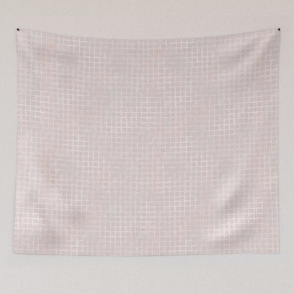 Item preview, Monochrome mesh pattern, light peach background. designed and sold by marinaklykva.