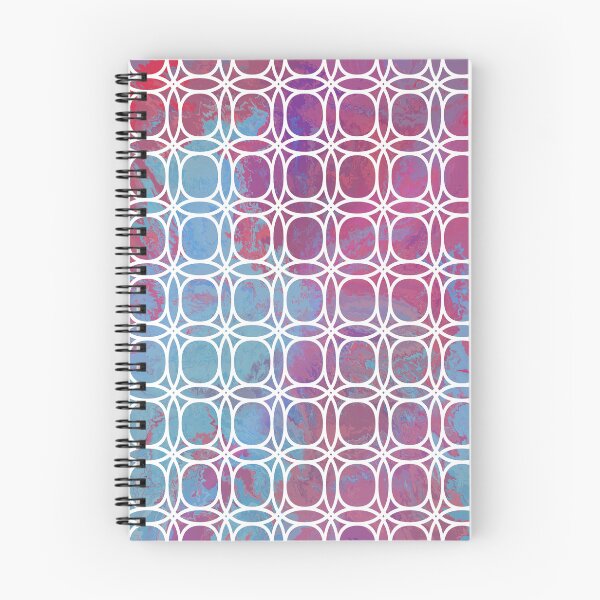 Item preview, Circle Geometric Pink blue marble effect pattern  designed and sold by TipTopTapo.