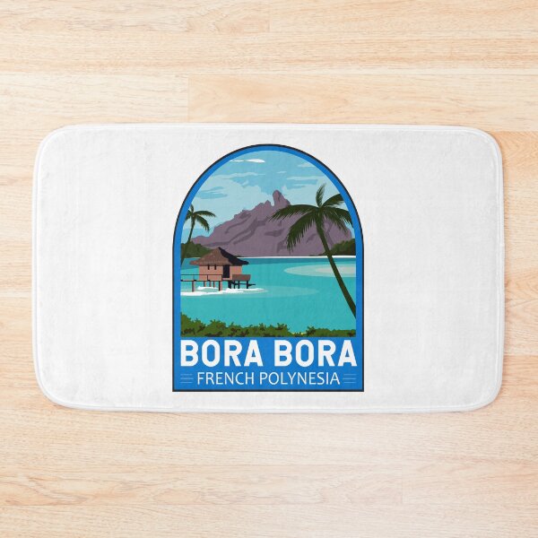Item preview, Bora Bora French Polynesia Travel Retro Emblem designed and sold by KrisSidDesigns.