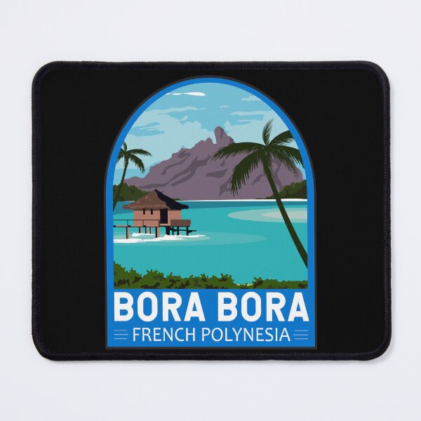 Item preview, Bora Bora French Polynesia Travel Retro Emblem designed and sold by KrisSidDesigns.
