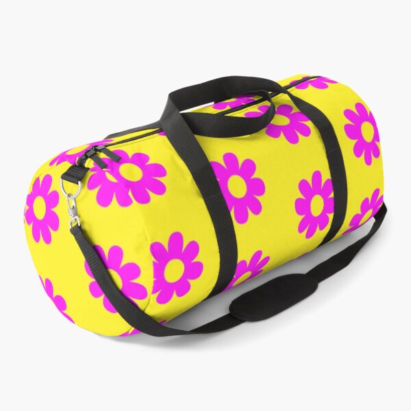 Item preview, Neon Pink Flower Blossom Yellow Background designed and sold by GemsAnatomy.
