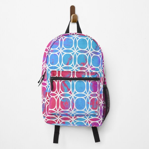 Item preview, Circle Geometric Pink blue marble effect pattern  designed and sold by TipTopTapo.