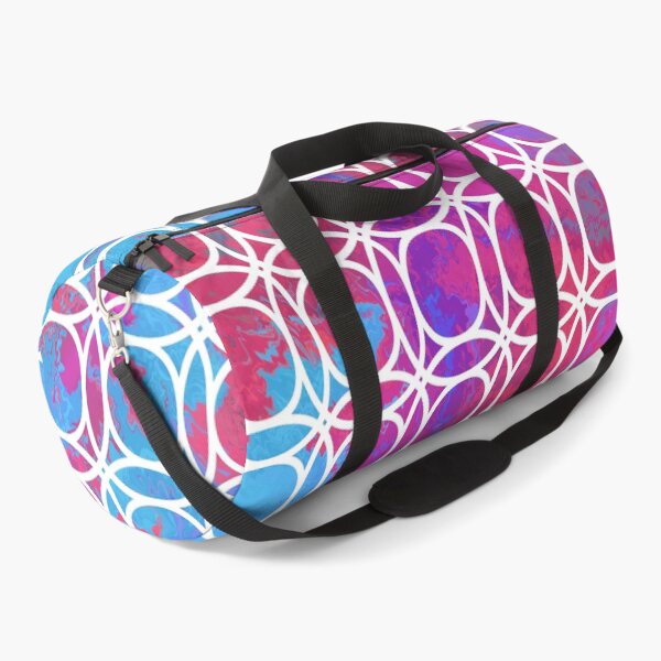 Item preview, Circle Geometric Pink blue marble effect pattern  designed and sold by TipTopTapo.