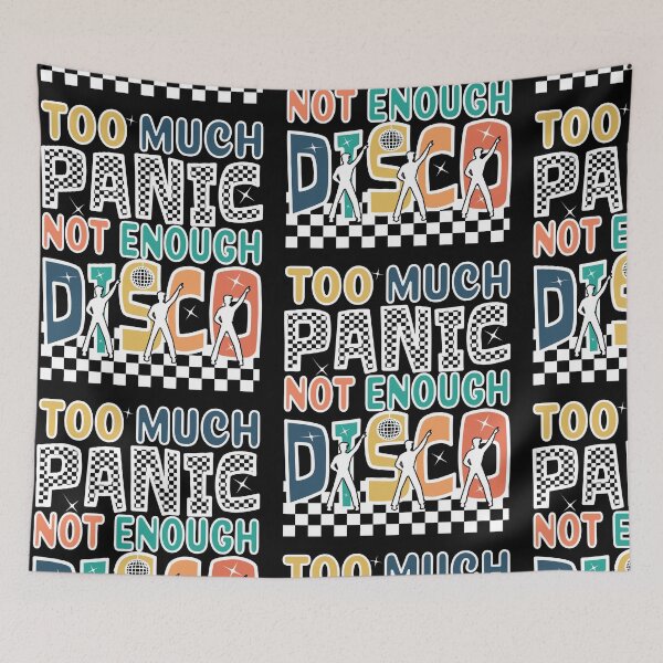 Item preview, Retro Vintage Too Much Panic Not Enough Disco designed and sold by SunnyBrand.