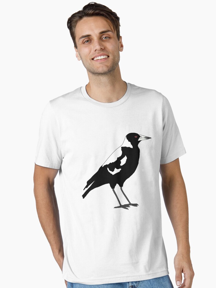 Aperçu 1 sur 7. T-shirt essentiel avec l'œuvre Pie bavarde d'Australie créée et vendue par anselmleighton.